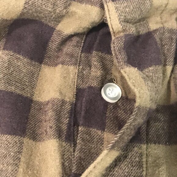 Bottoms Out Shorts Mens XL Brown Tan Plaid Flannel Lounge Sleep Drawstring Cargo - Picture 7 of 8